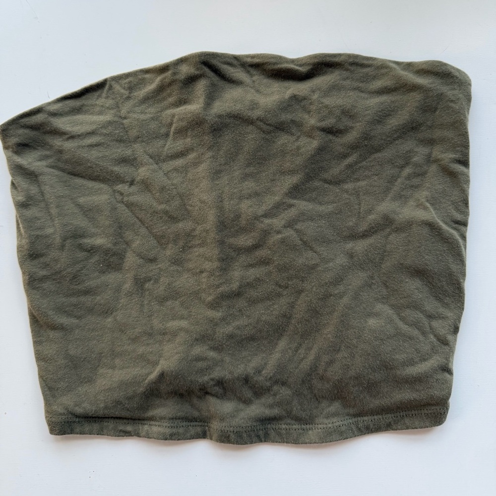 Garage Olive Green Crop Top